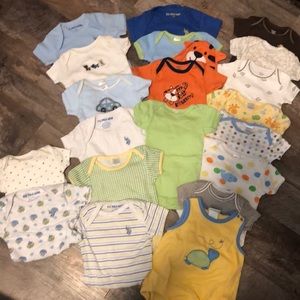 Huge lot of baby boy onesies Sz 3 months